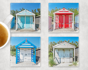 'West Wittering Beach Huts' Coasters - PACK OF 4