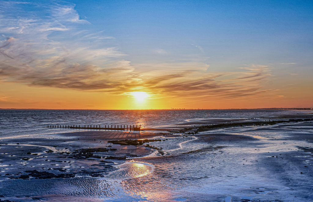 'Early Autumn Sunset at Medmerry' Canvas Print