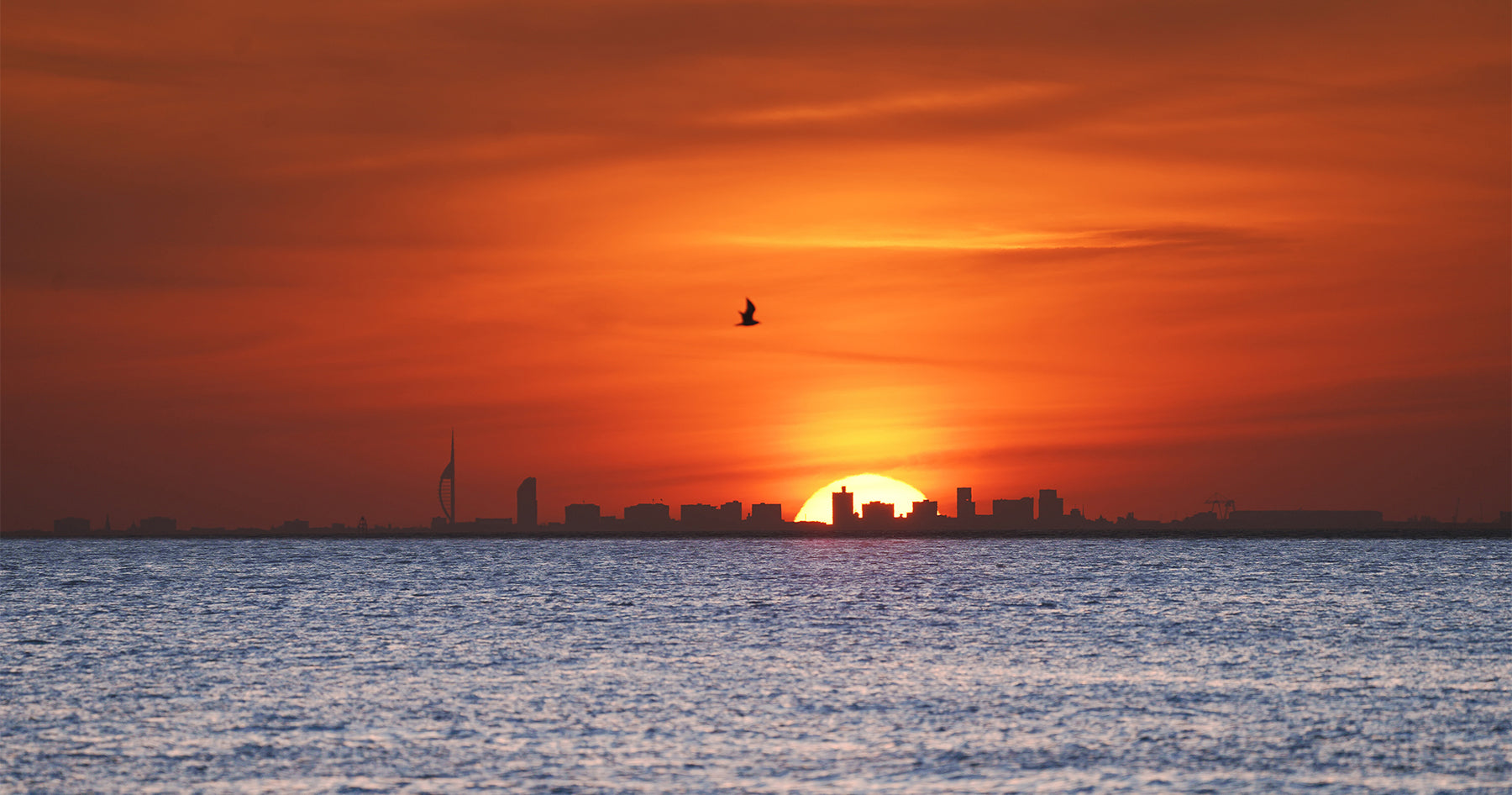 'Spring Sunset Over Portsmouth' Canvas Print