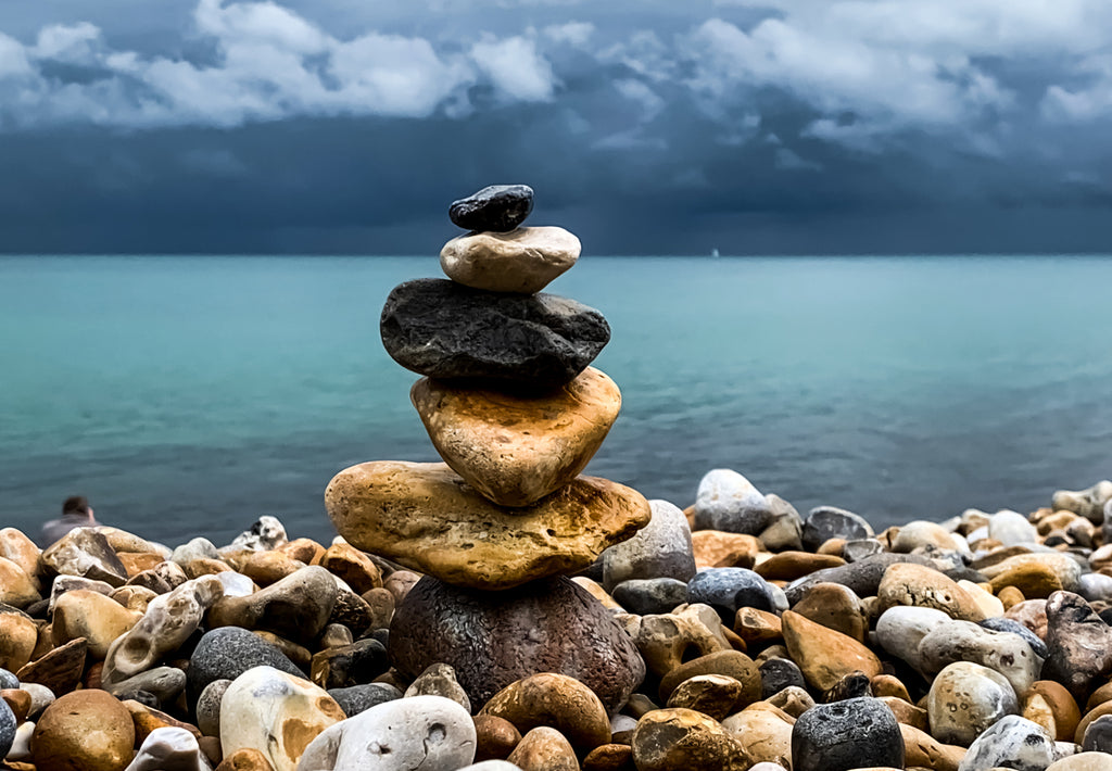 'Stones and Stormy Skies' Canvas Print