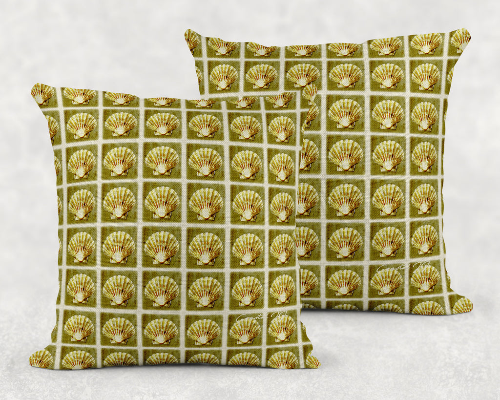 'Selsey Scallops in Miniature' - Large Sofa Cushion
