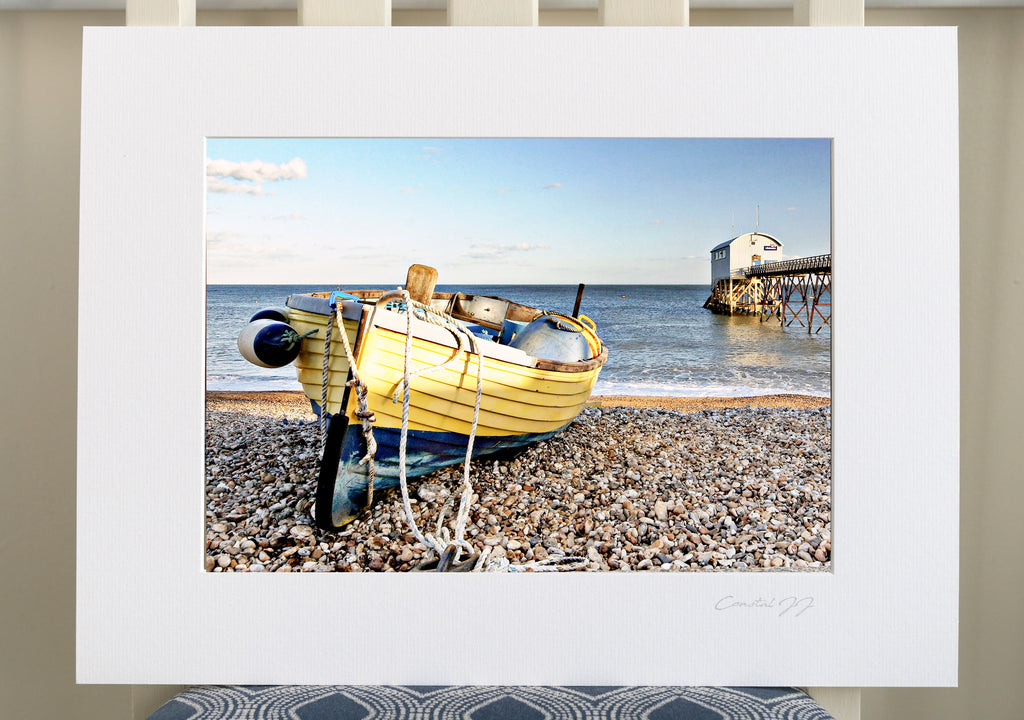 'A Spring Afternoon at the Old Selsey Lifeboat Station' MountedPrint