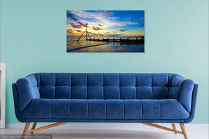 'Sunset in Deep Blue' Canvas Print