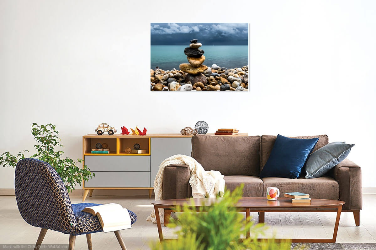 'Stones and Stormy Skies' Canvas Print