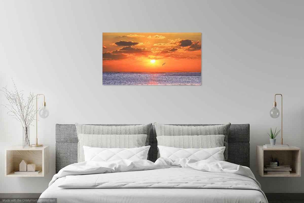 'Orange Hues of Sunset' Canvas Print