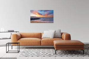 'Fire in the Sky at Dusk' Canvas Print